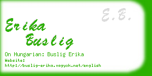 erika buslig business card